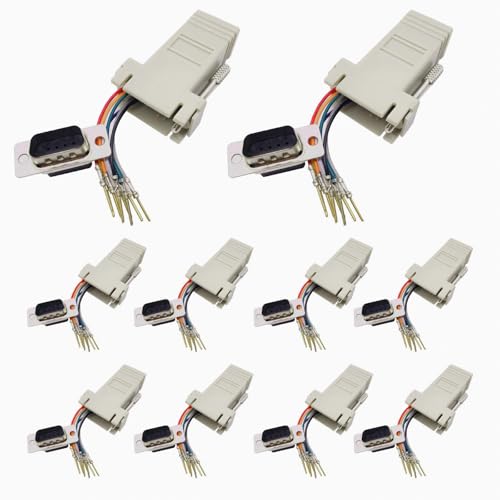 Adaptateur DB9 mâle vers RJ45 pour remplacer vos vieux câbles série par un réseau Ethernet LAN