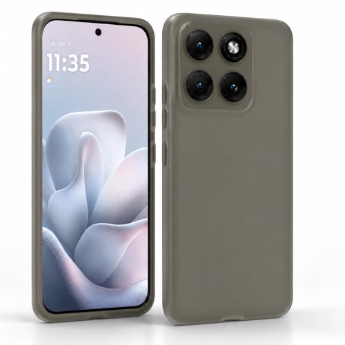 Image of FIRST MART Back Cover for Motrola Edge 70 | Ultra-Thin Frosted Matte Semi-Transparent Silicone Case, Anti-Slip Grip, Precise Fit | Grey