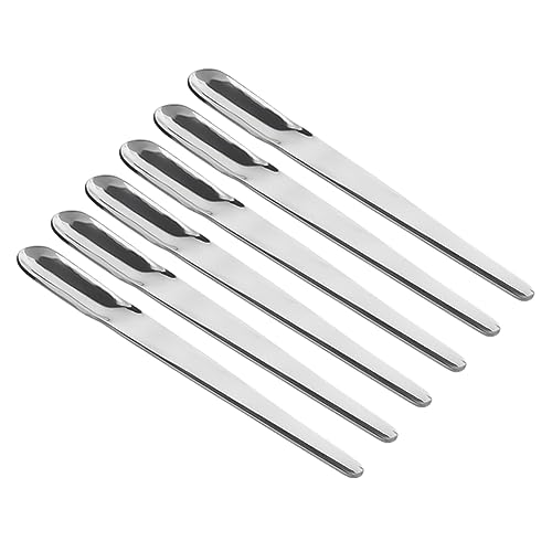 SOIMISS 6piezas Cucharas De Café Espresso Mini De Acero Inoxidable Cuchara Para Postre y Pastel Con Diseño Pulido Reutilizables y Aptas Para Lavavajillas Para Café Bebidas y Repostería