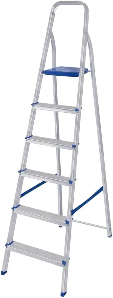 Escadas de alumínio com 6 Degraus-leve-fácil transporte e manuseio.