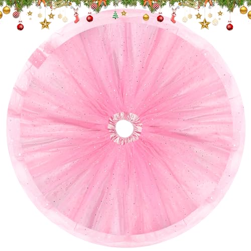 FIABC Christmas Wedding Tree Skirt,45 inch 4-Layer...