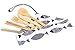 Lawei 3 Pack Bamboo Travel Utensils Set - Reusable Bamboo Utensils Set with Case Flatware Set Forks Knives Chopsticks Spoons Straws Brushes for Camping Travel Picnic Office School