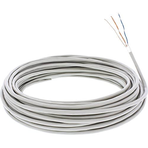 Câble de téléphone InLine 69980 beige de 100m pour installation filaire - 2