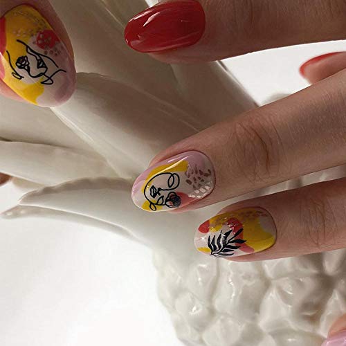 Nagelfolie 12 Stücke Abstrakte Frauen Gesicht Nagel Wasser Transfer Aufkleber Skizze Bild Slider Decals Blume Deco -Bn1621-1632 – Bild 5