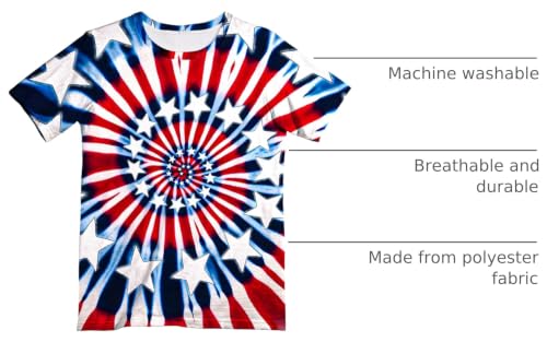 Image of Kids Neon Tie Dye Shirt for Boys Girls Tie-Dye T-Shirt Hippes Tshirt Senior Children Tee Size 6-16 Years Age