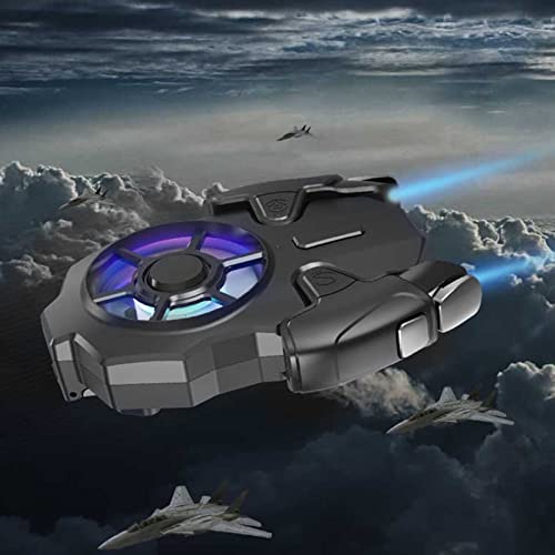 Diyeeni AK03 Mobile Phone Cooler Radiator, Phone Cooling Fan with Game Controller, RGB Light, Cellphone Heatsink Cooling with 3 Speed Fan, for for Android - image 2