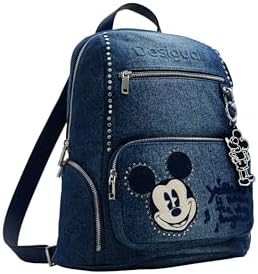 Desigual Women's Accessories Denim Backpack Medium, Blue, One Size