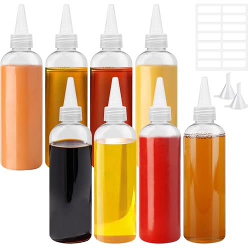 REJOECE Biberon Cocina 200ml, 8 Piezas Botella de Salsa, 7oz Dispensador de Botellas de Plástico - Ninguna Fuga, Sin BPA, para Condimentos, Salsa de Tomate, Mostaza, Mayonesa, Transparente REJOECE Biberon Cocina 200ml, 8 Piezas Botella de Salsa, 7oz Dispensador de Botellas de Plástico - Ninguna Fuga, Sin BPA, para Condimentos, Salsa de Tomate, Mostaza, Mayonesa, Transparente