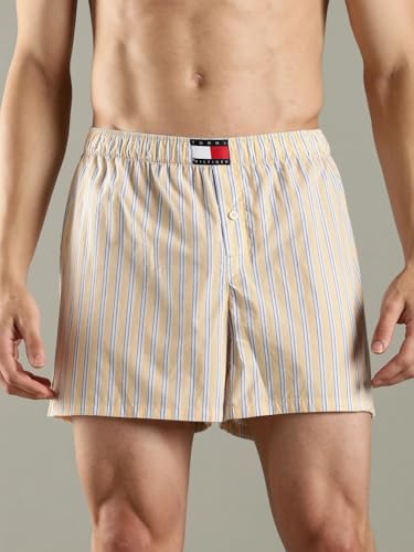 Image of Yellow Striped Mid Rise Boxer