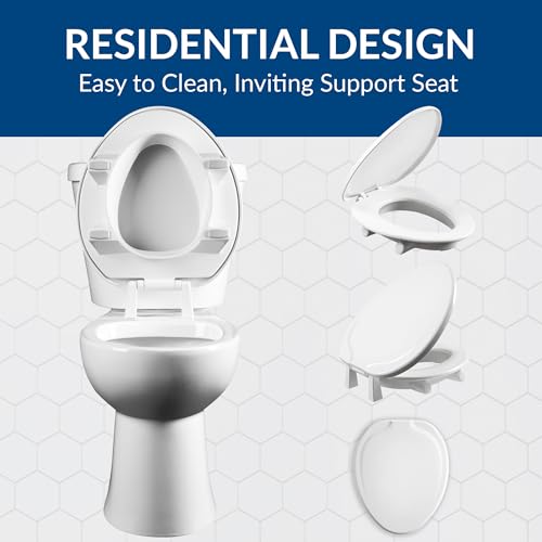 Image of Bemis Assurance 3 inch Raised Toilet Seat for Seniors, Round, White