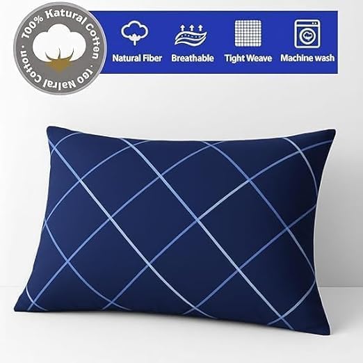 Image of Tewiae Microfiber Extra Soft Pillows | Pillows for Sleeping White - Set of 2 (Size - 16x24 Inches Or 40x60 cm) - Pillow (Navy Blue, Pack of 2) (Blue, Pack of 4)