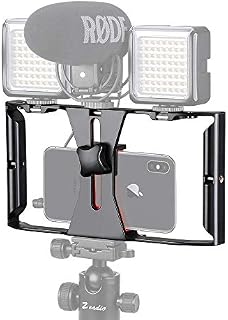 Zeadio Smartphone Video Rig, Grip Stabilizer Cellphone Tripod Mount Holder Fit for iPhone