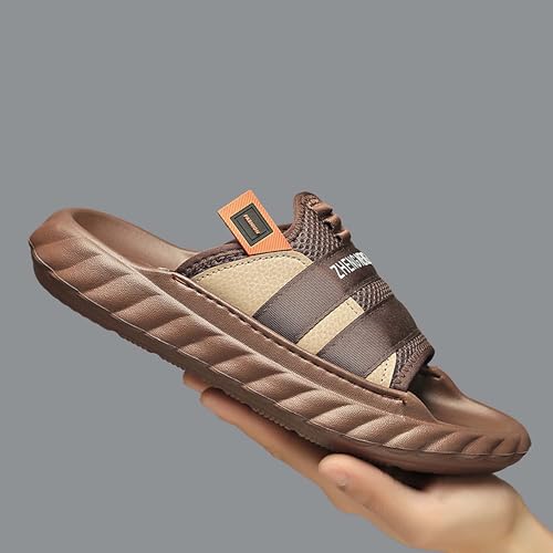 Men's lightweight, non slip, outdoor exposed toe, one line drag, comfortable home slippers4