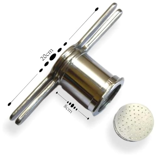 Image of Aluminium Kitchen Press Sev Sancha, Chakali /Murukku Janthikulu /Snacks Maker Machine Sev Chakli Gathiya Sevaia Maker with Removable Bottom - 4 No. (Silver Colour)