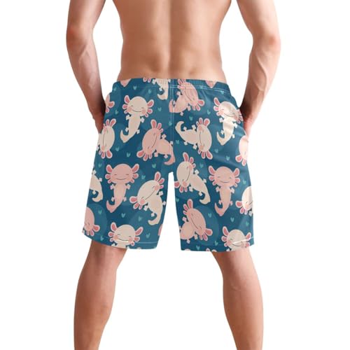 Men's Swim Trunks Cute Axolotl Board Shorts Quick Dry Swimsuit Swimwear Holiday Party Bathing Suit2