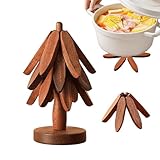 [Conception respectueuse de l'environnement] : fabriqué en bois de pin naturel, le dessous de plat Tree soutient un mode de vie en étant réutilisable et sans danger pour le contact alimentaire, créant une atmosphère familiale plus saine tout en complétant votre table à manger lors des repas de famille ou des réunions.