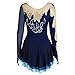 Navy,XL,Figure Skating Dress Sparkles Skating Competition Costume for Girls Adult Ice Skate Performance Dress Handmade