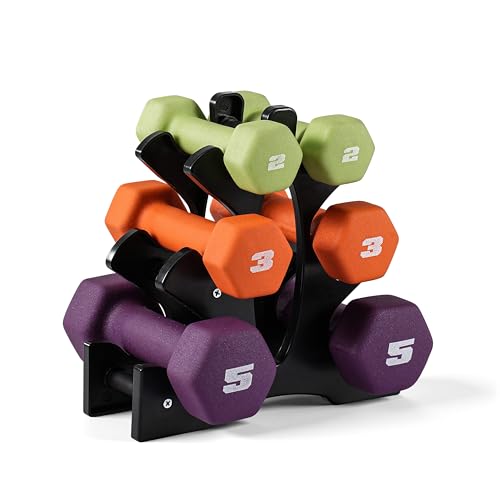 CAP 20 LB Set of Neoprene Dumbbells with Rack | 2, 3, 5...