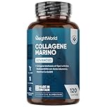 Collagene Marino con Acido Ialuronico in Peptidi Titagen di Collagene Idrolizzato, Tipo I e III, Advanced, con Vitamina C, Coenzima Q10 e Zinco, Senza Magnesio Stearato né Glutine, Collagen da 1200mg
