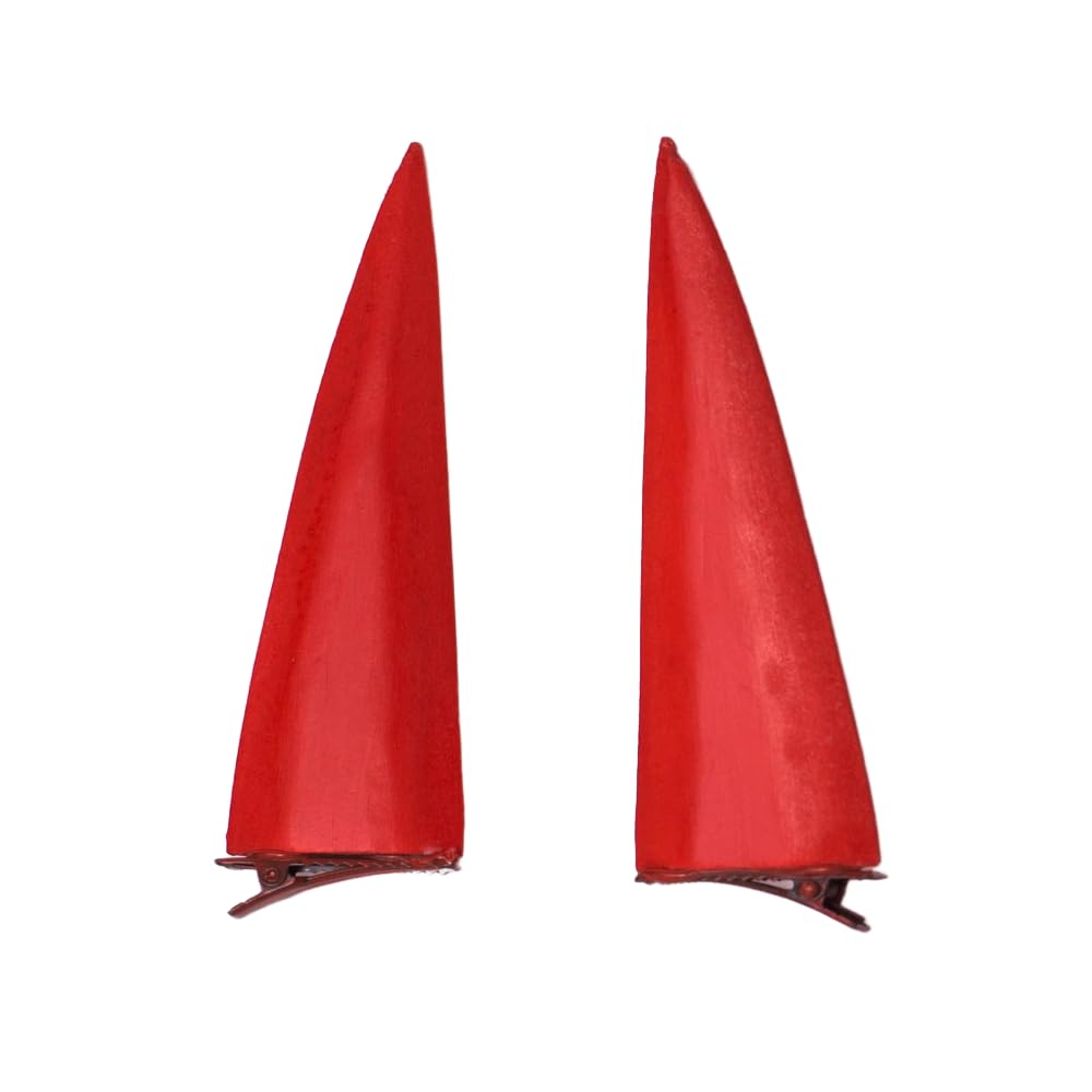 Power Wig Orange Long Straight with Horn Cosplay Wig for Anime Blood Demon Cos Costume Heat Resistan Synthetic Fiber Hairs Halloween Christmas Replacement Wigs - Image 6