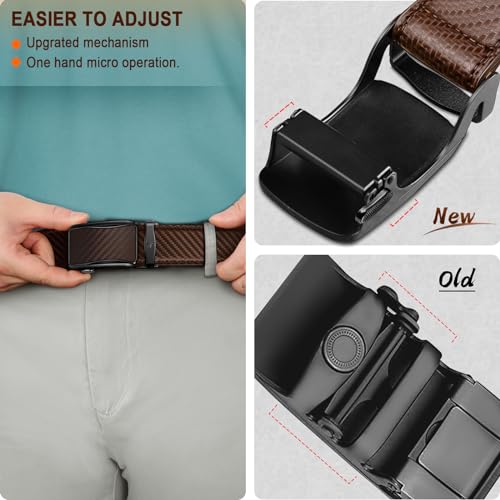 Image of BULLIANT Men's Ratchet Belt Nontrimmable-Click Belt Adjustable for Men Gift Lightweight 1 3 /8 inch