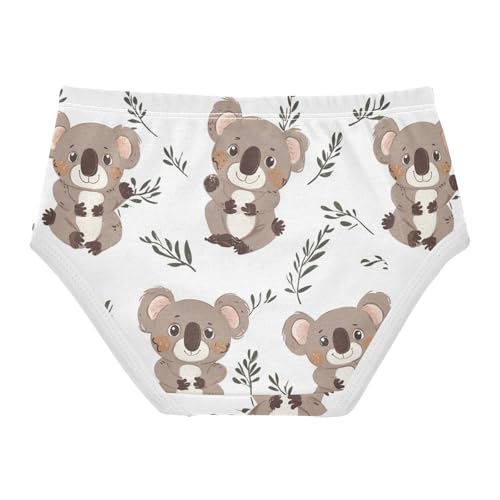 Wusikd Cute Koalas Girls' Underwear Cotton Girls Briefs Soft Toddler Underwear 2T2