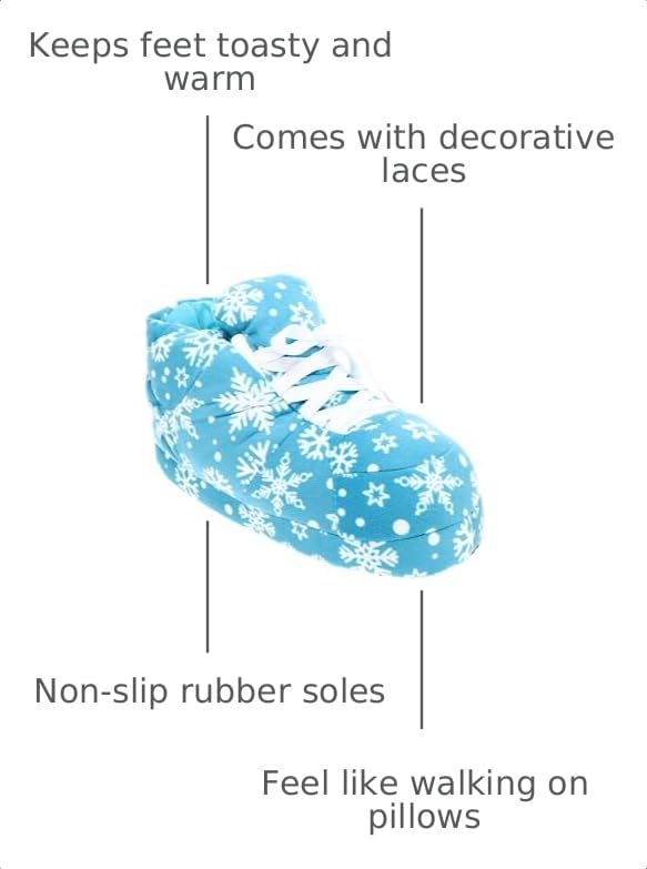 Image of Happy Feet Slippers Standard Sneaker Slippers for Men, Women, and Kids - Women Shoes, Gifts for Women, As Seen on Shark Tank - Classy Oversized House Slippers for Women with Non-Slip Rubber Soles