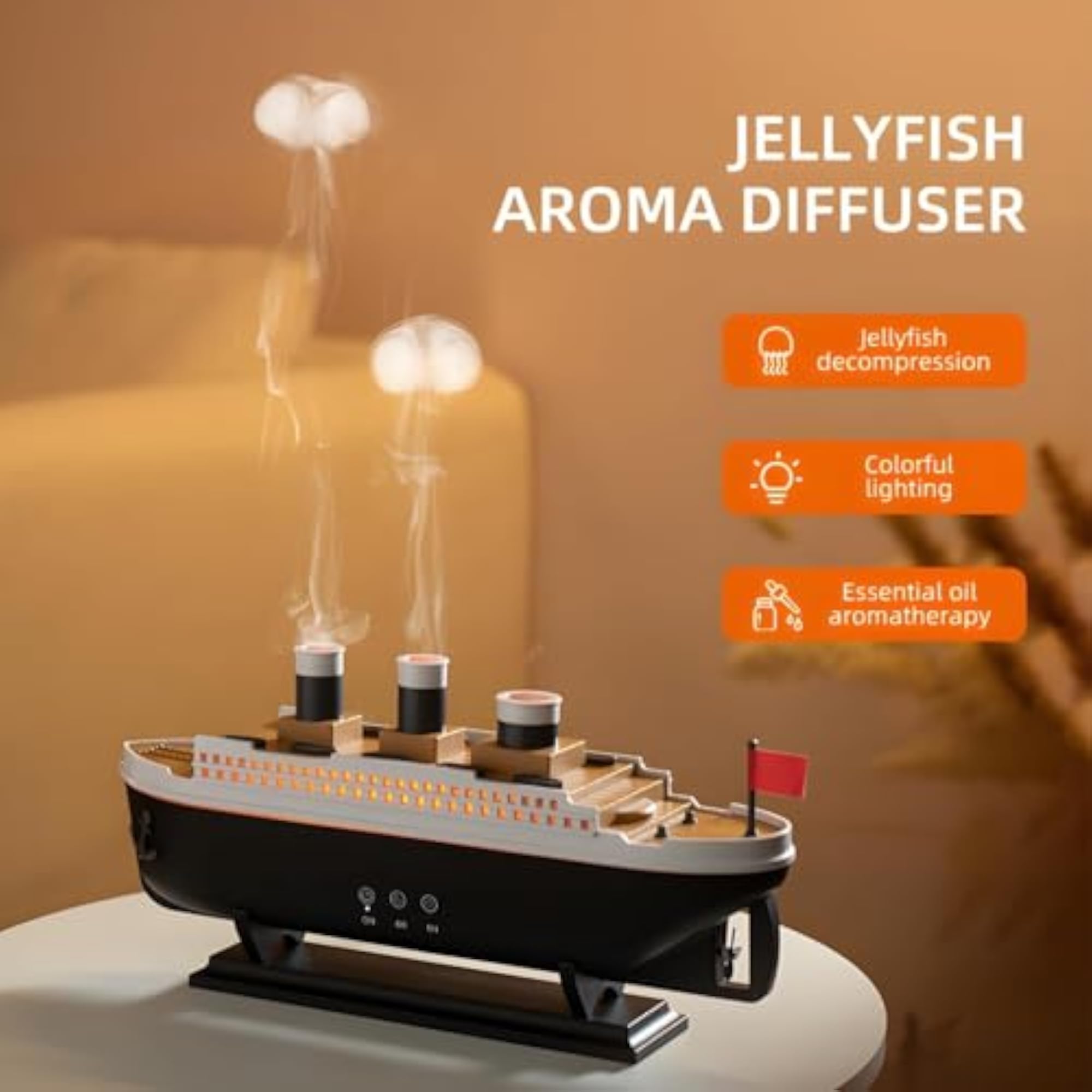 Titanic Ship Cruise Boat Humidifier with Essential Oil Diffuser