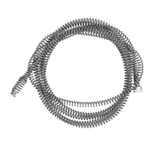 Cable destapacaños de acero manganeso con diseño de resorte, para desatascar fregaderos, baños y inodoros, diámetro 16 mm, 3 metros (9,8 pies) miniatura 5