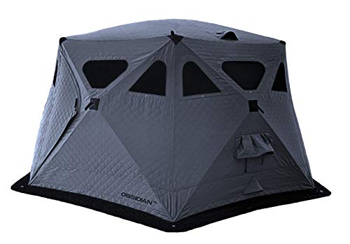 RAPID DEPLOYMENT SHELTER - Obsidian - 4 Season Heavy Duty Camping Shelter, 6-8 Person Capacity Pop Up Tent, Insulated and A/C Ready, Removable Floor for Easy Cleaning and Ice Fishing RAPID DEPLOYMENT SHELTER - Obsidian - 4 Season Heavy Duty Camping Shelter, 6-8 Person Capacity Pop Up Tent, Insulated and A/C Ready, Removable Floor for Easy Cleaning and Ice Fishing