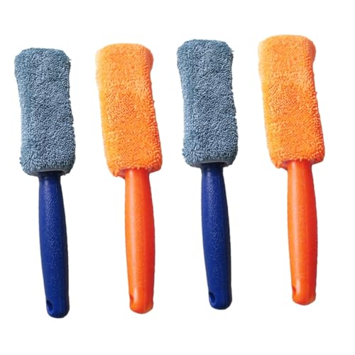 PartyKindom 2 Juegos Cepillo De Rueda Balde Limpiador Neumático para Limpiar Neumáticos Gel Equipo Almohadilla Barras De Arcilla Auto Detallado Mop Esponja Respiradero Fibra 2 Piezas * 2