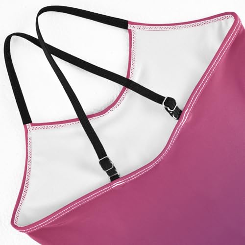 Purple Blue Gradient Swimsuit for Girls Bathing Suit Swimwear Summer Beach One Piece Swimsuits4