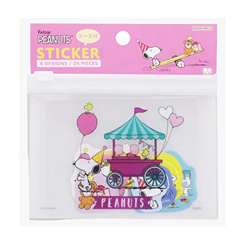 サンスター文具 スヌーピー シール ケース付フレーク プレイウィズカラーズ カーニバル S8587175