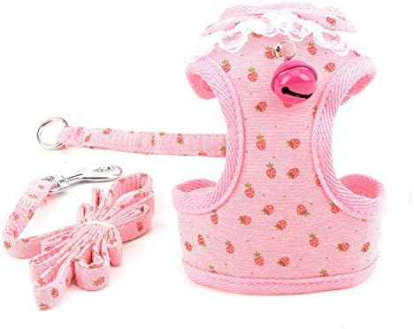 SELMAI Mesh Geschirr Für Katzen & Kleine Hunde - Fluchtischer Gurt Mit Gepolsterter Weste