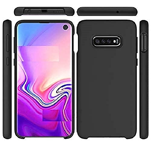 Image of Mobile Back Cover Case for Samsung Galaxy S10, SM-G973F /DS (Silicone Case|CameraProtection|Black SC1510)