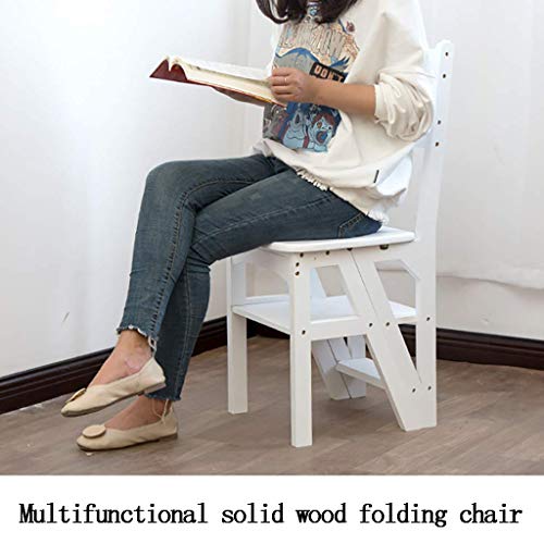 Taburete de escalera de madera maciza con 4 niveles para cocina 6