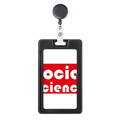 Étui de badge rouge sciences sociales idéal pour l'université et les salons