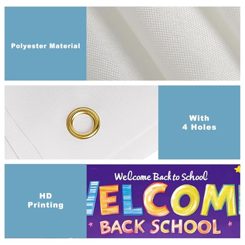 Image of Nuxovilar 78x17 inch Welcome Back to School Banner