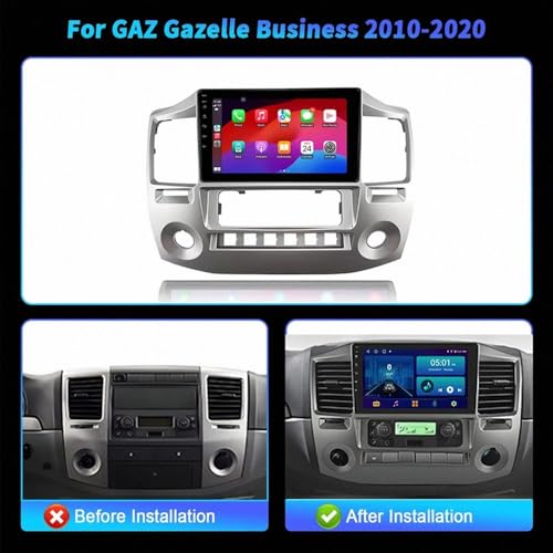 Radio coche 2 DIN 2G+32G compatible con Android Auto para GAZ Gazelle 2