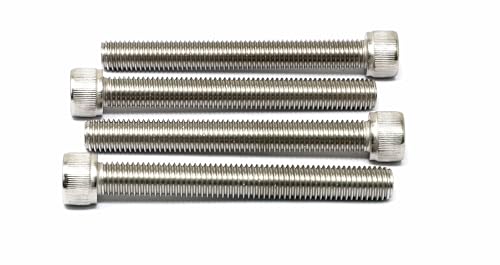 Image of iexcell 4 Pcs M12 x 100mm Thread Pitch 1.75 mm Stainless Steel 304 Hex Socket Head Cap Screws Bolts Kit
