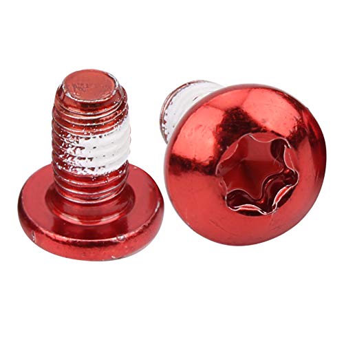 24 Pcs Bike Disk Brake Bolts T25 Colorful Bicycle Disc Brake Screws M5 x10mm/0.4in Steel Wear Resistance Disc Brake Rotor Bolts (red) - Image 3