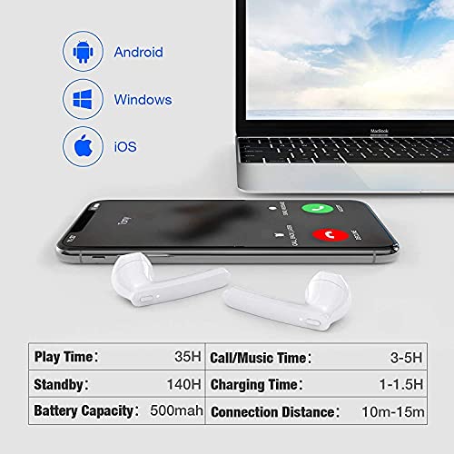 Wireless Earbuds Headphones Bluetooth 5.0 In-Ear Earbuds Noise Cancelling Wireless Ear buds [Fast Charging Case] IPX7 Waterproof Stereo Built-in Mic Sports Earphones for Work/Fitness/Game