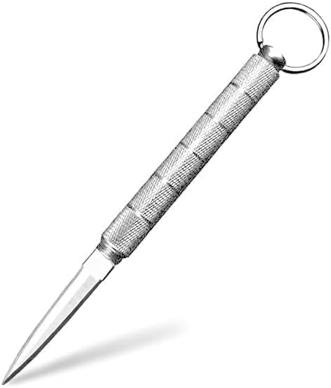Compact Stainless Steel Precision Utility Tool with Keyring Attachment, Portable Everyday Craft and Task Tool for Home, Office, Hobby Projects, and General Daily Use (Silver)