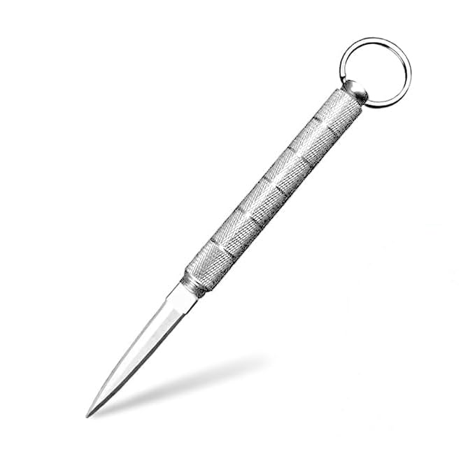 Image of ASIRA Compact Stainless Steel Precision Utility Tool with Keyring Attachment, Portable Everyday Craft and Task Tool for Home, Office, Hobby Projects, and General Daily Use (Silver)