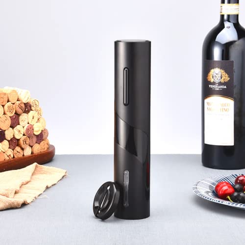 Sacacorchos Eléctrico Profesional, Abridor de Vino de Silicona Portátil con Cortacapsulas, Abrebotellas con cortador de papel