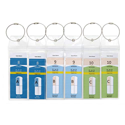 Preisvergleich Produktbild SAWOH Kreuzfahrt Gepäckanhänger, 6 Stück, perfekte Größe, robust, wasserfest