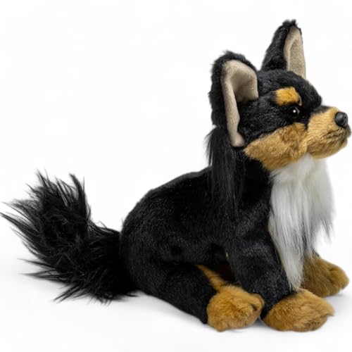 Carl Dick Chihuahua sitzend schwarz-braun ca. 24cm Plüschtier, Stofftier, Kuscheltier 3602