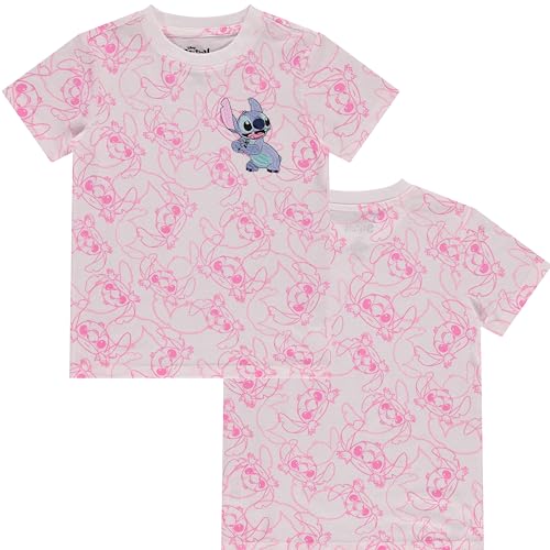 Image of Disney Lilo and Stitch Girls Short Sleeve T-Shirt- Stitch Girls Tee Sizes 4-16