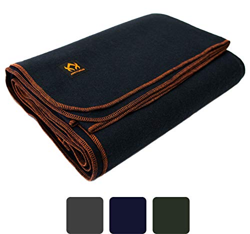 Arcturus Military Wool Blanket - 4.5 lbs, Warm, Thick, Washable, Large 64