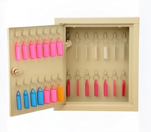 Image of Heavy Metal Keyholder Box Key Wall Box Storage Key Organizer Wall Mount Key Holder for Wall Size Large 13 * 11 * 3 inch (Key 2)